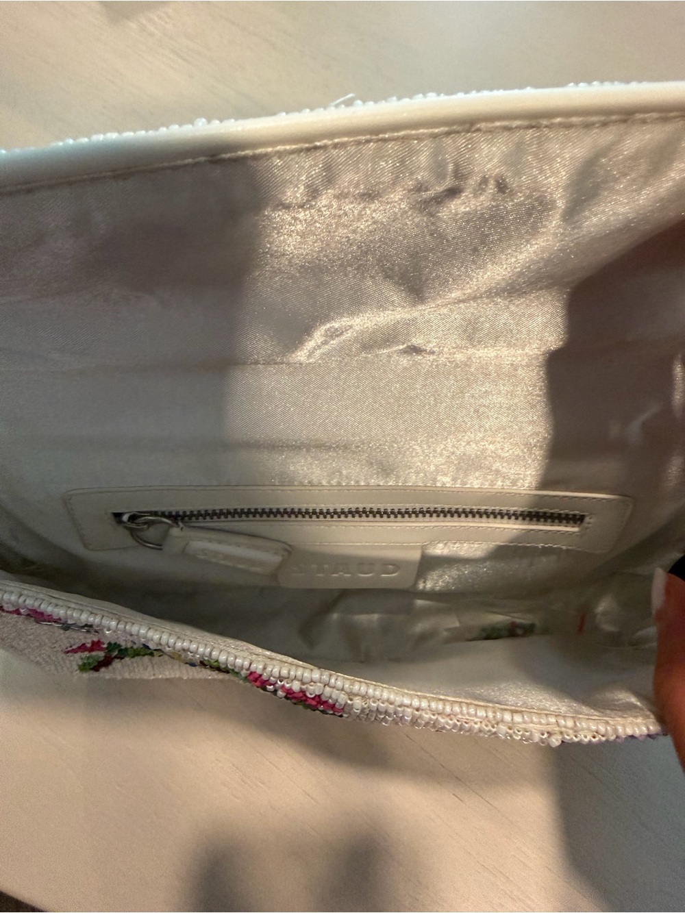 STAUD White Beaded Floral Shoulder Bag - Picture 5 of 5